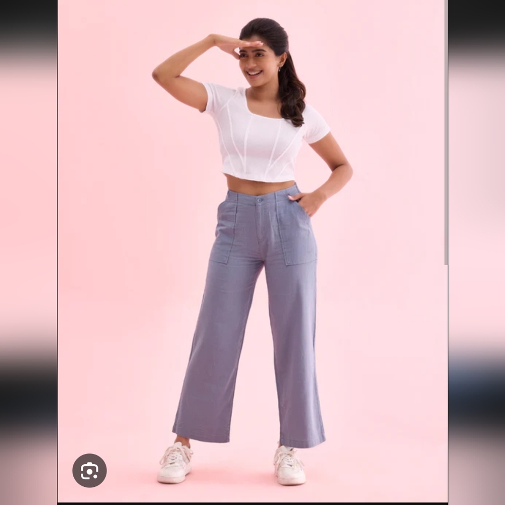 Women's Wide Leg Linen Cargo Pants